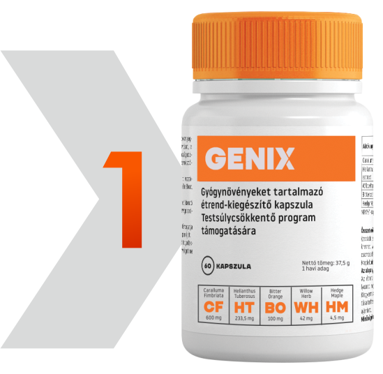 Genix étrend-kiegészítő – testsúlycsökkentő kapszula 60 db -