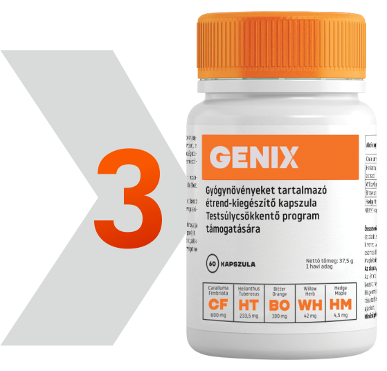 Genix étrend-kiegészítő - testsúlycsökkentő kapszula 3 x 60 db